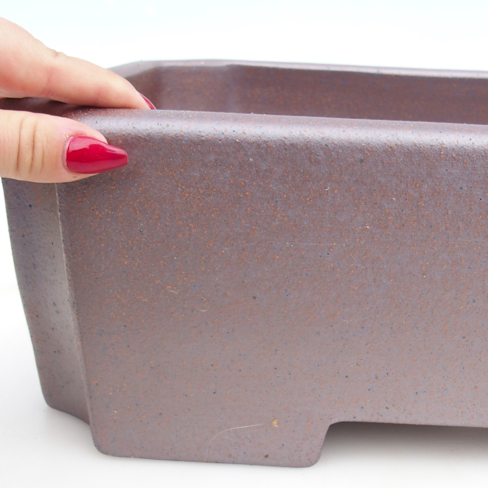 Ciotola bonsai in ceramica 44 x 27 x 13 cm, colore metallo - SOLO RITIRO PERSONALE o trasporto su pallet