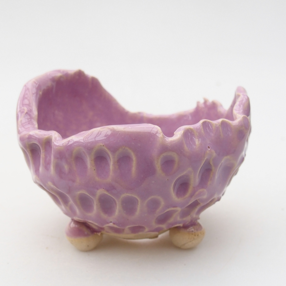 Conchiglia in ceramica 8,5 x 8 x 6,5 cm , colore viola