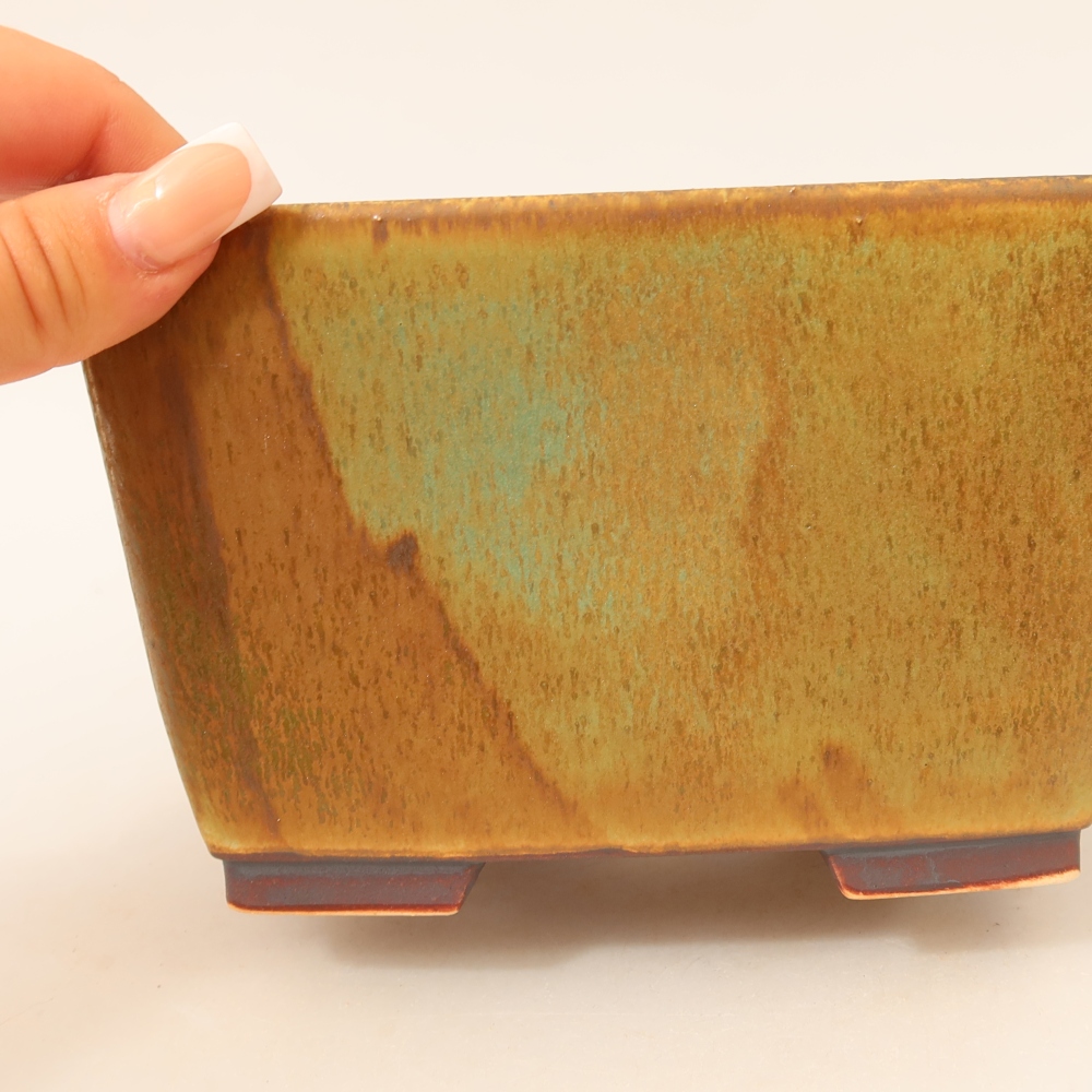 Ciotola bonsai in ceramica 16 x 16 x 10 cm, verde