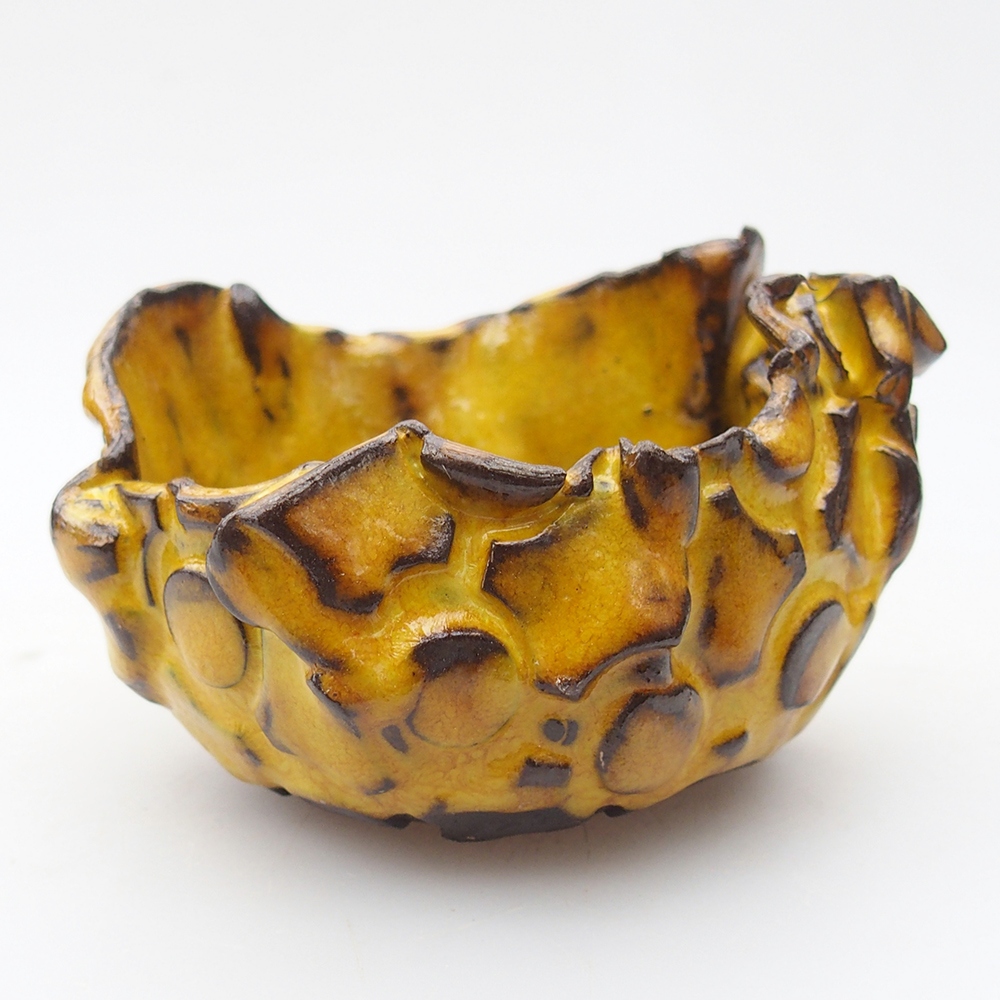 Conchiglia in ceramica 8,5 x 8,5 x 6 cm , giallo