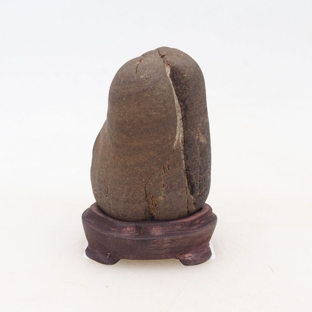 Suiseki - Pietra con DAI (base in legno)