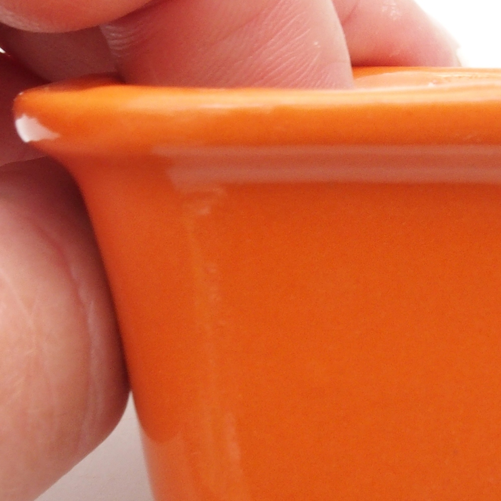 Ciotola per mini bonsai 6 x 6 x 4,5 cm, arancione