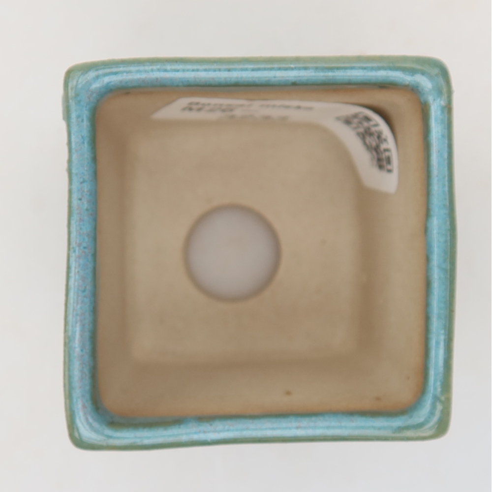 Ciotola per bonsai in ceramica 4,5 x 4,5 x 5 cm, colore blu