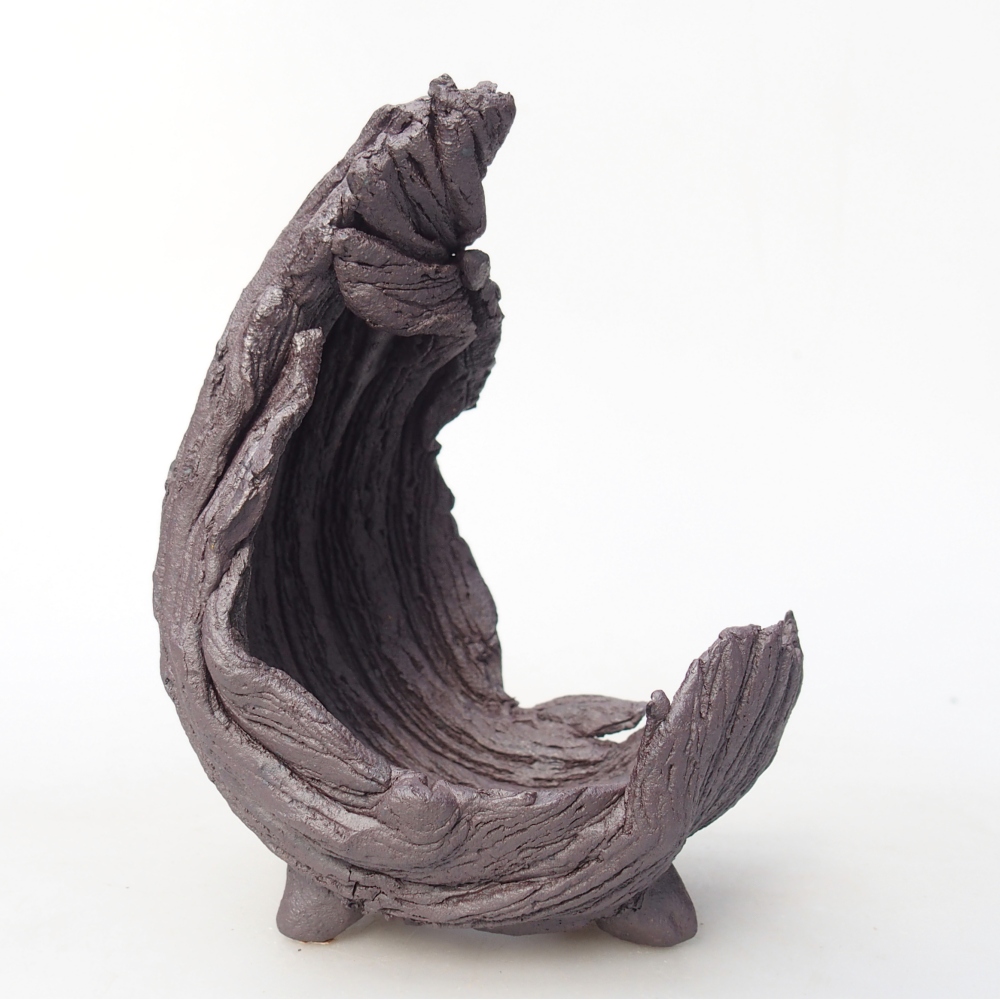 Conchiglia in ceramica 9,5 x 8 x 11,5 cm, colore metallizzato