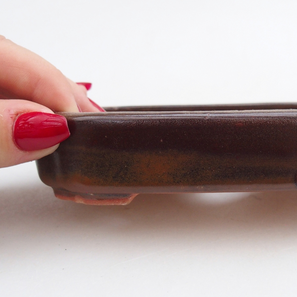 Ciotola bonsai in ceramica 26 x 26 x 8 cm, colore rosso