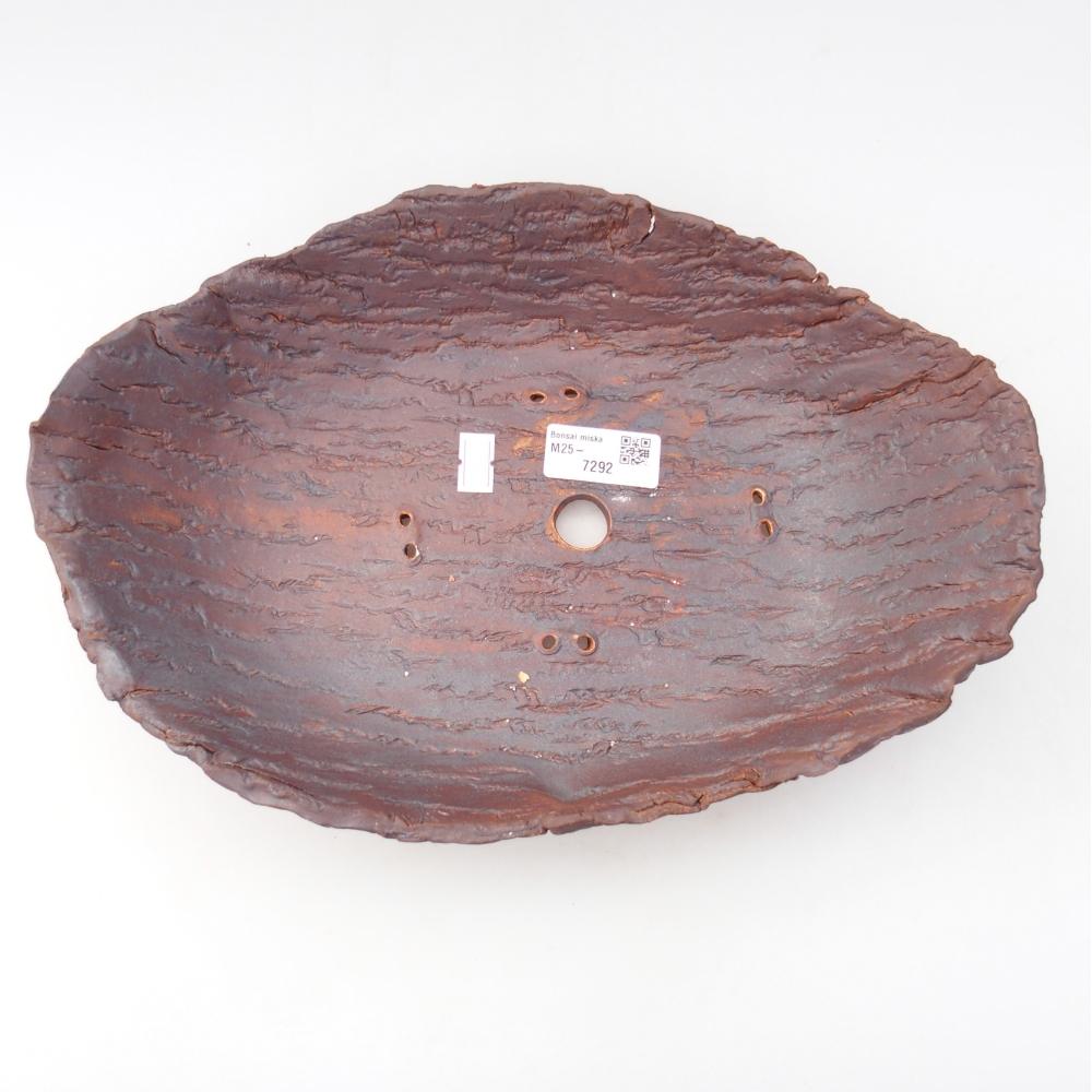 Conchiglia in ceramica 31 x 21 x 7,5 cm , colore marrone