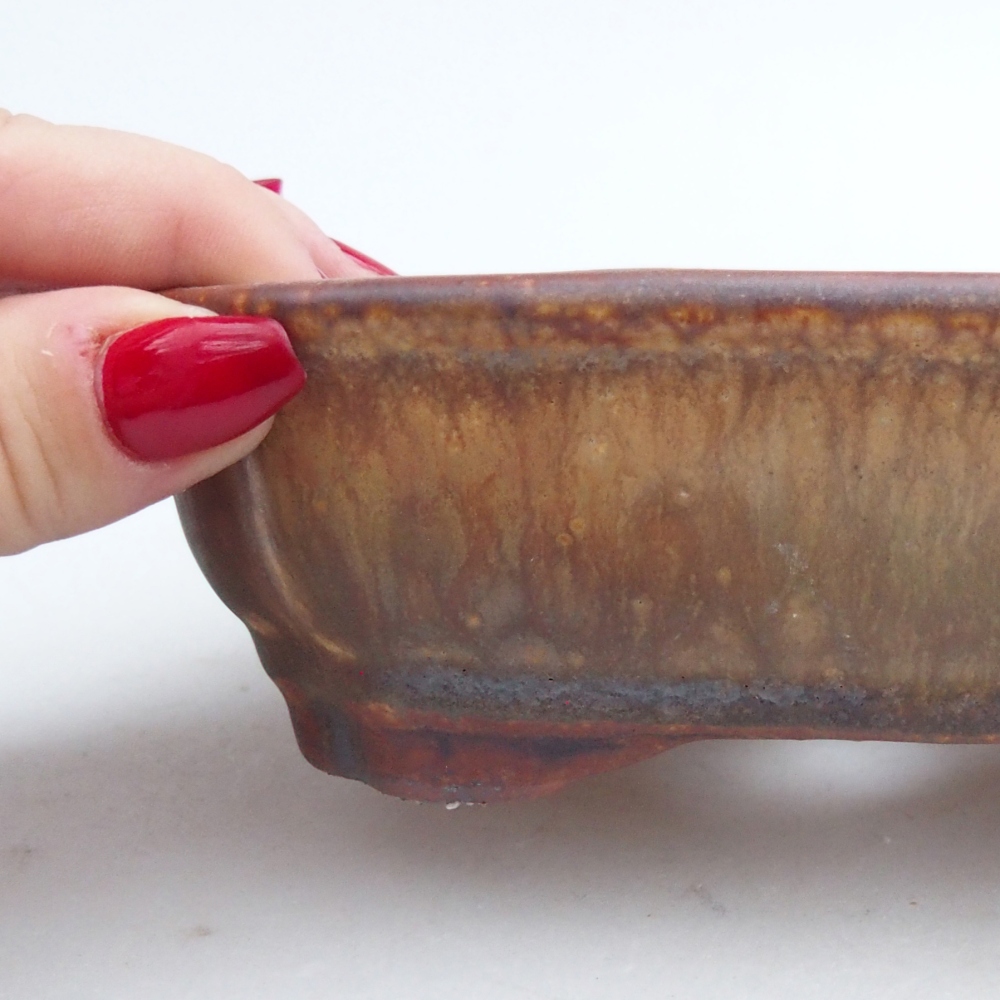 Ciotola bonsai in ceramica 26 x 26 x 8 cm, colore rosso