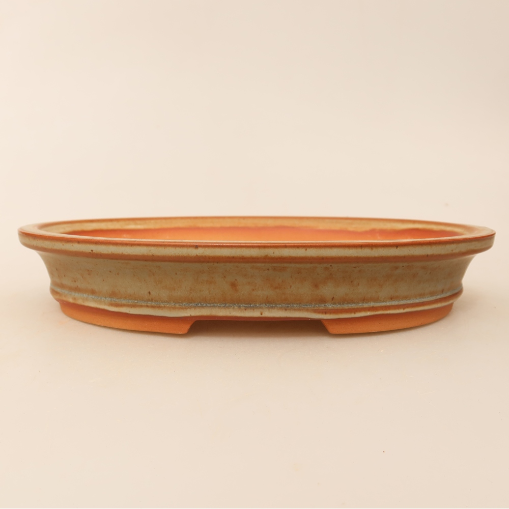 Ciotola in ceramica  21 x 14,5 x 3,5 cm, colore beige