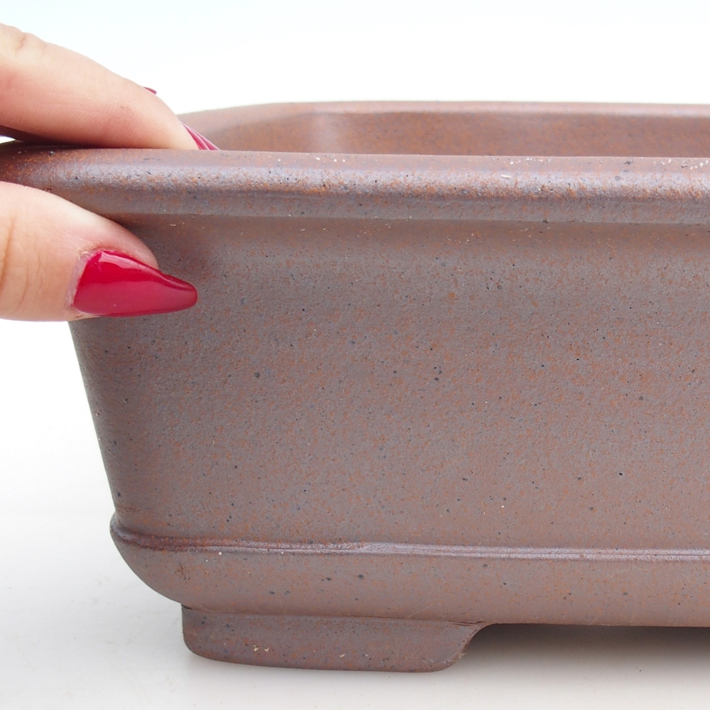 Ciotola bonsai in ceramica 29 x 21,5 x 9,5 cm, colore metallo