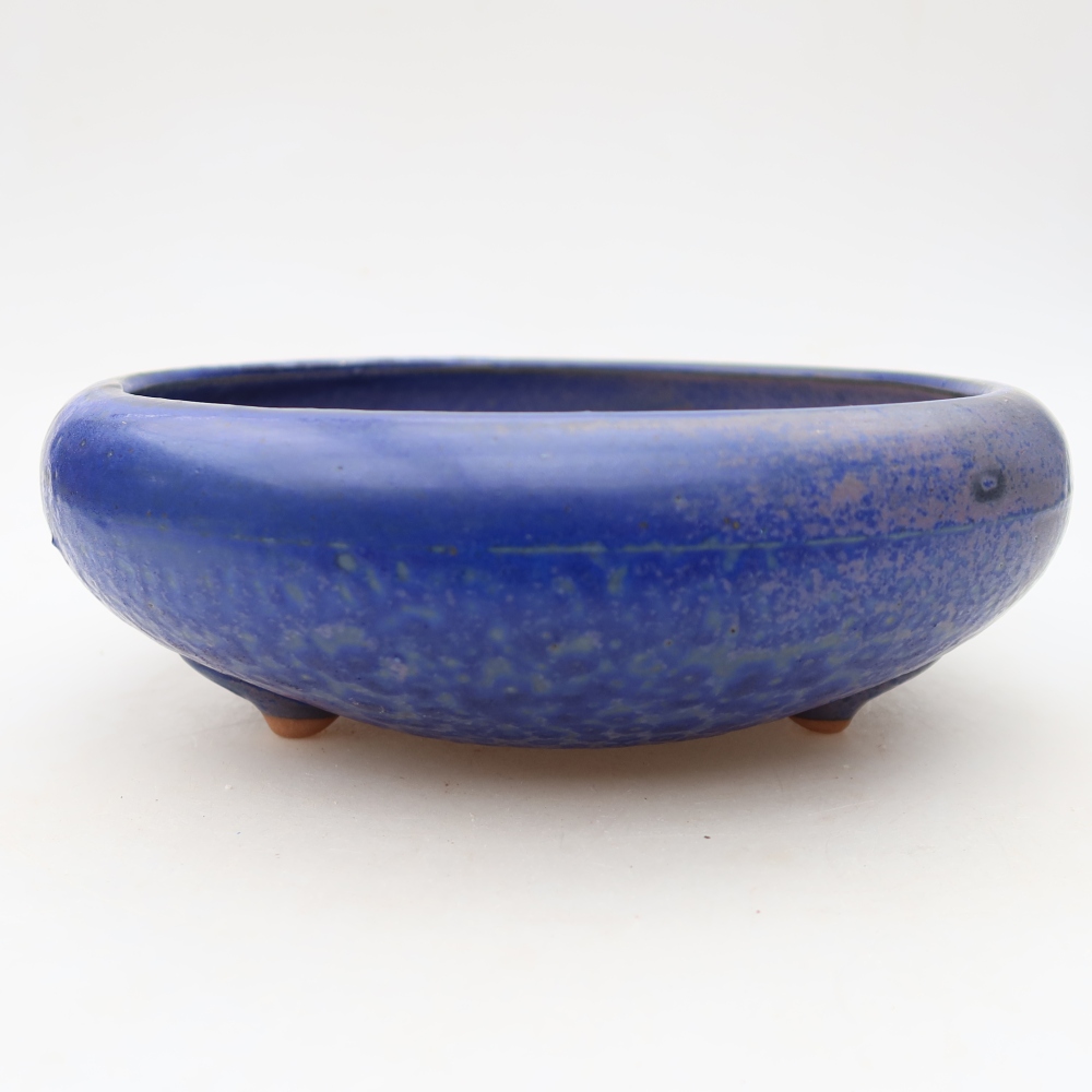 Vaso da bonsai in ceramica 20 x 20 x 7,5 cm, colore blu