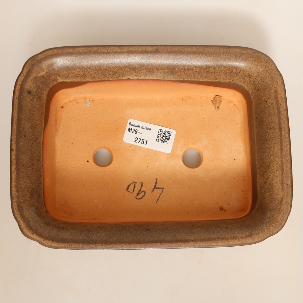 Ciotola in ceramica  20 x 15,5 x 5,5 cm, colore marrone
