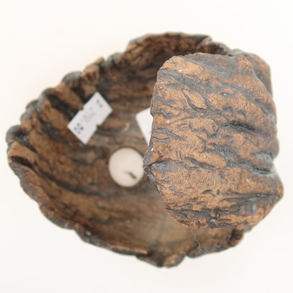 Guscio in ceramica  10 x 10 x 11 cm, colore marrone