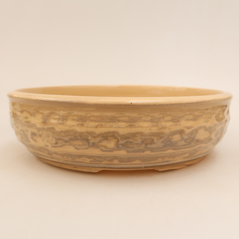 Vaso da bonsai in ceramica 22 x 22 x 6 cm, colore beige