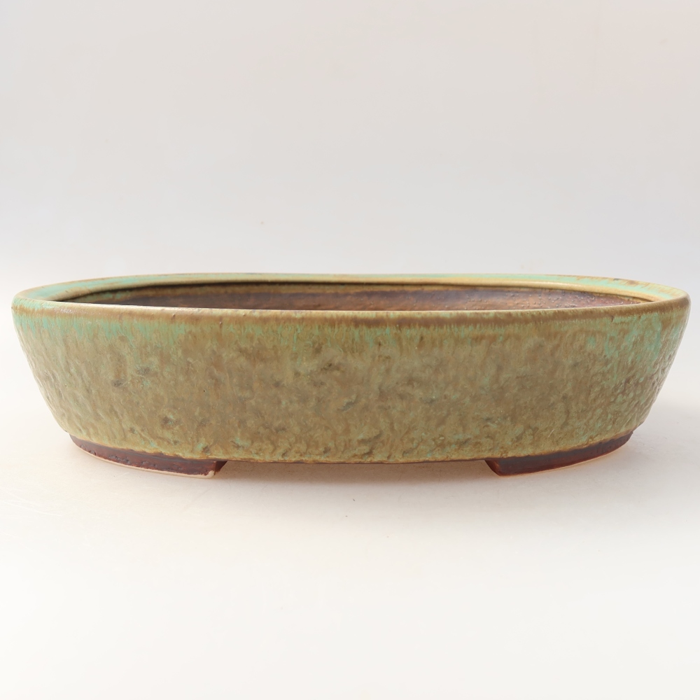 Ciotola bonsai in ceramica 27 x 24 x 6 cm, verde
