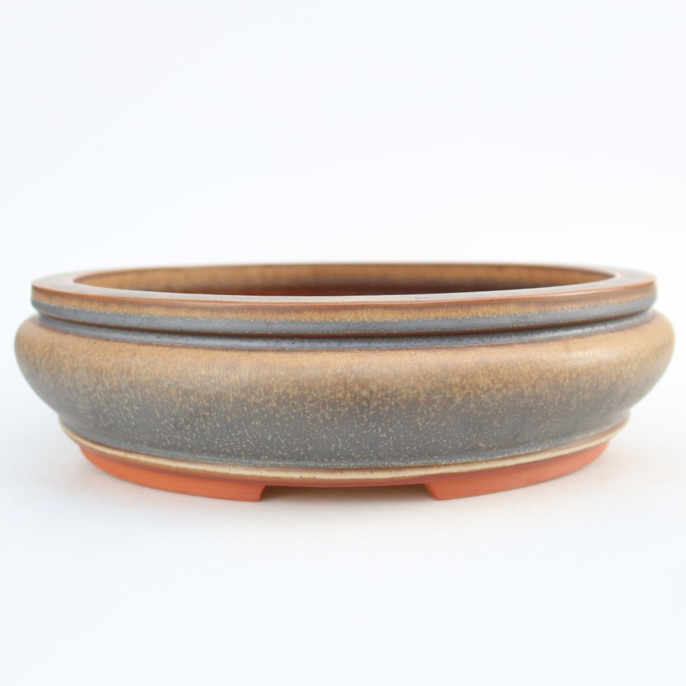 Ciotola in ceramica  27 x 27 x 7,5 cm, colore marrone