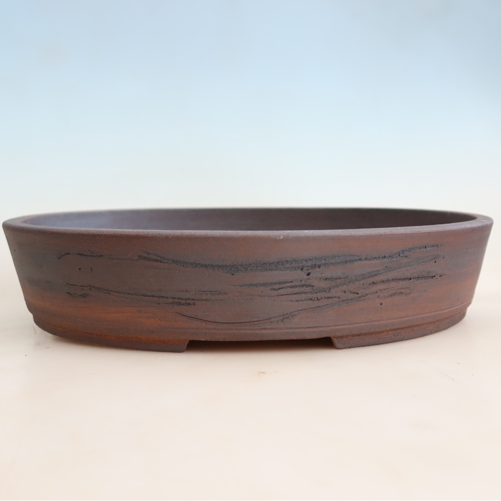 Vaso da bonsai in ceramica 37,5 x 30 x 7 cm, colore marrone