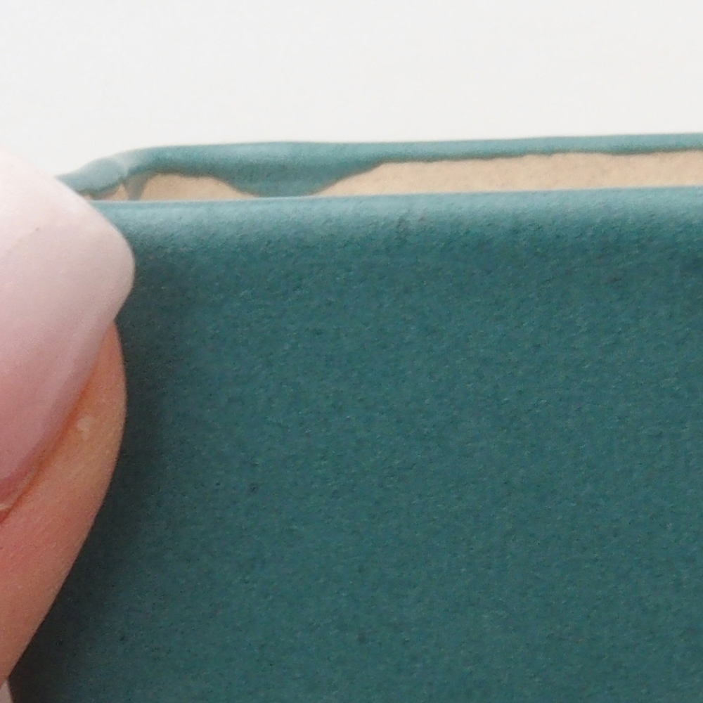 Ciotola bonsai in ceramica 6,5 x 5,5 x 4 cm, colore blu