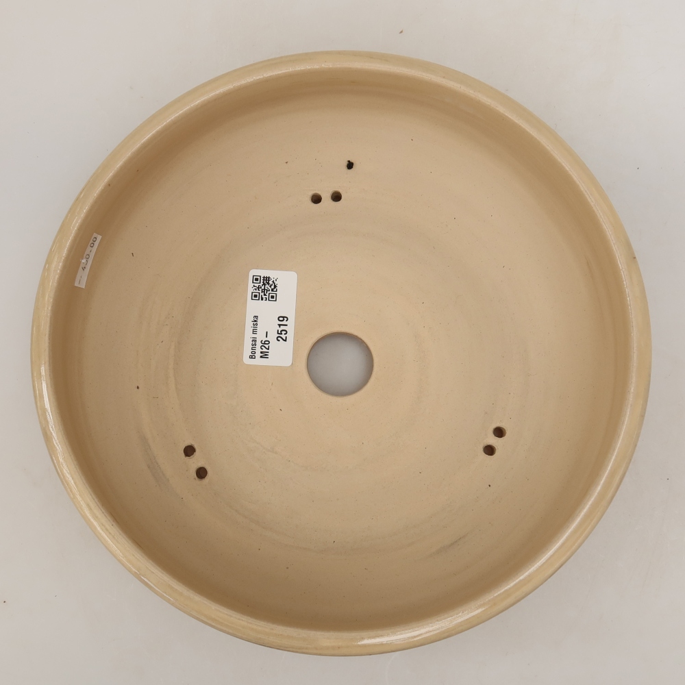 Vaso da bonsai in ceramica 22 x 22 x 6 cm, colore beige