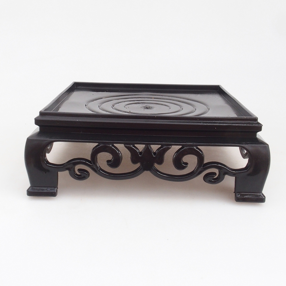 Tavolo bonsai quadrato in plastica 14,5 x 14,5 x 5 cm, colore nero