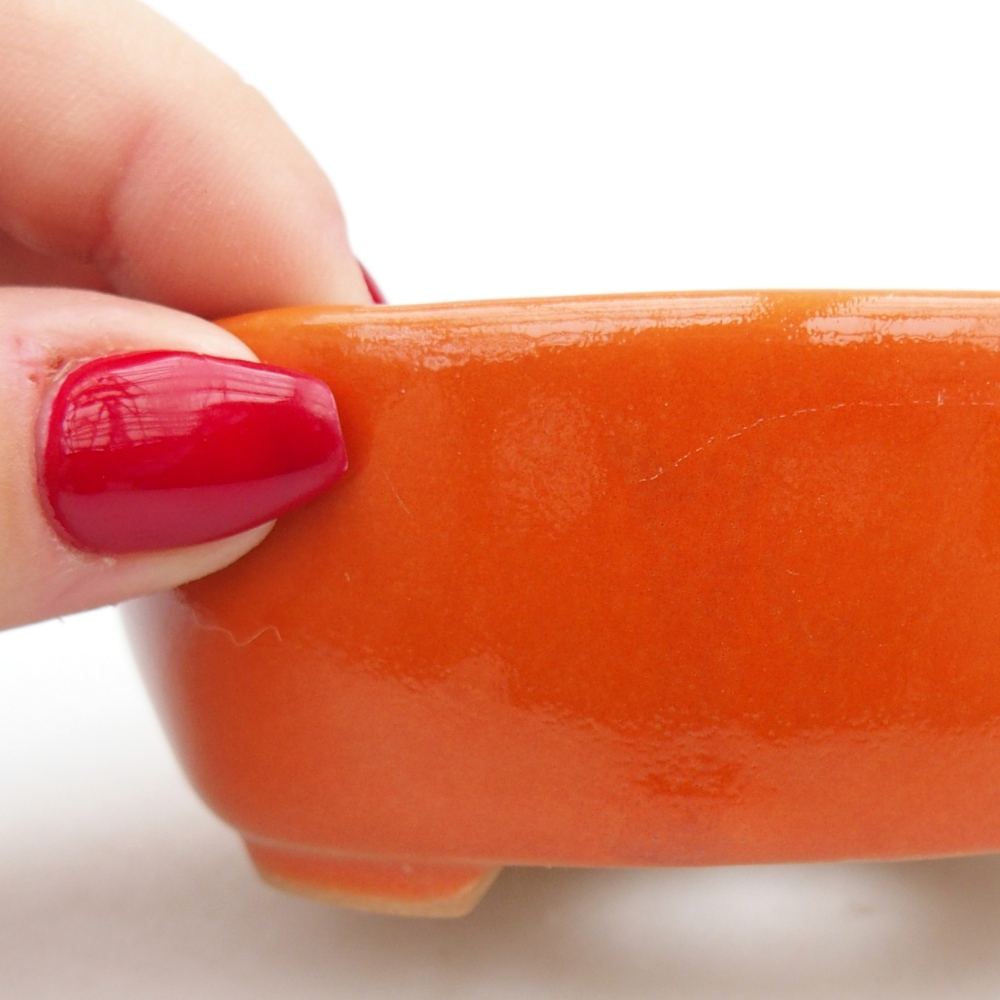 Ciotola bonsai in ceramica 26 x 26 x 8 cm, colore rosso