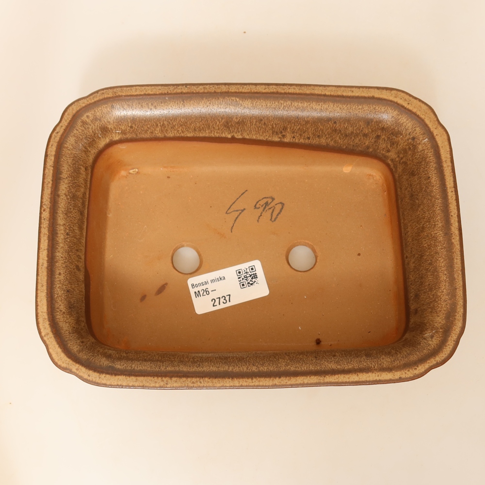 Ciotola in ceramica  20 x 15,5 x 5,5 cm, colore marrone
