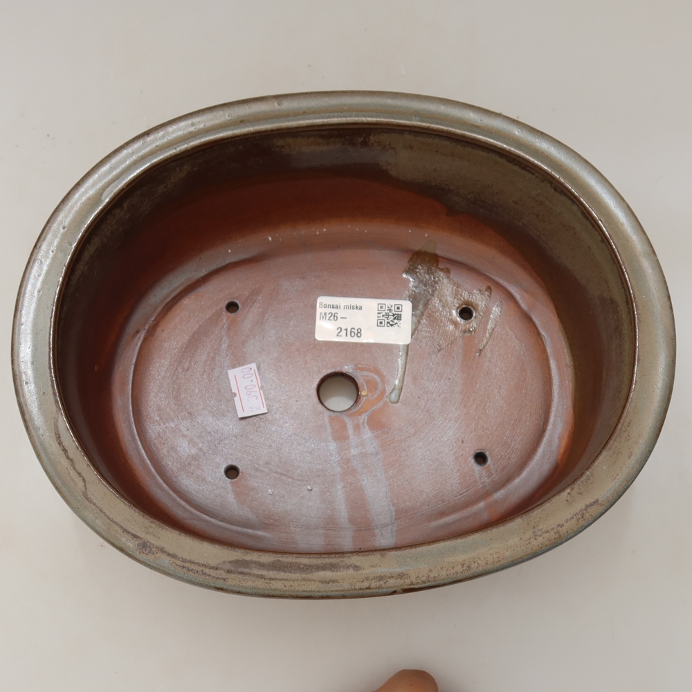 Vaso da bonsai in ceramica 23 x 19 x 8 cm, colore marrone