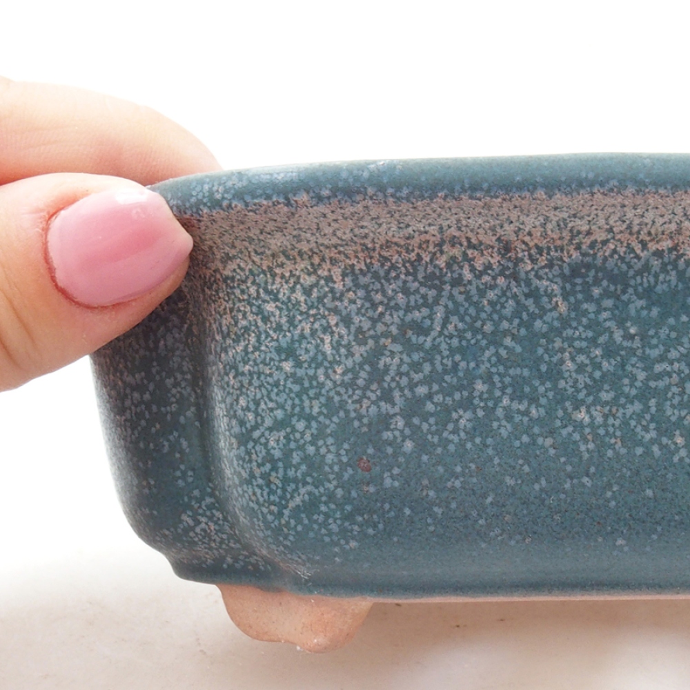 Ciotola bonsai in ceramica 13,5 x 10 x 5 cm, colore blu