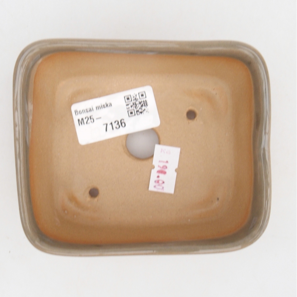 Ciotola bonsai in ceramica 26 x 26 x 8 cm, colore rosso