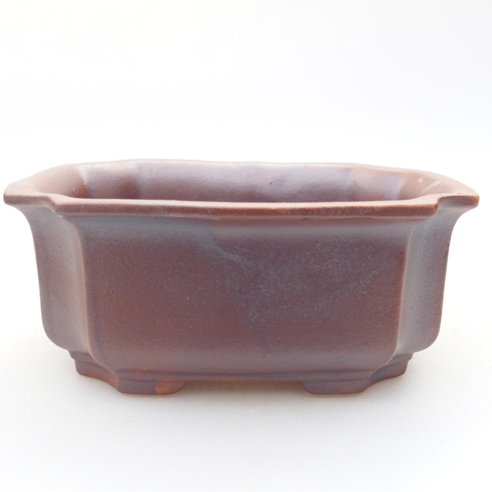 Ciotola bonsai in ceramica 12 x 9 x 5 cm, colore metallo