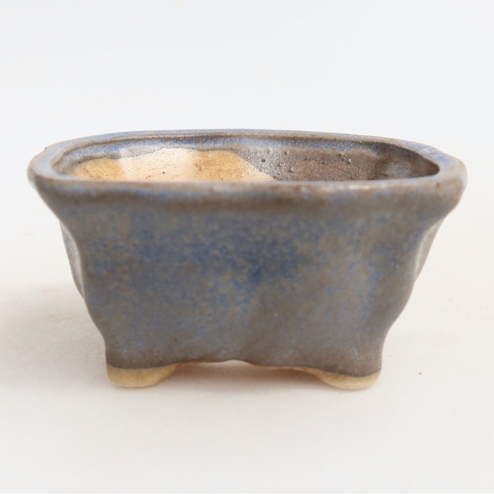 Ciotola bonsai in ceramica 7 x 7 x 3,5 cm, colore blu