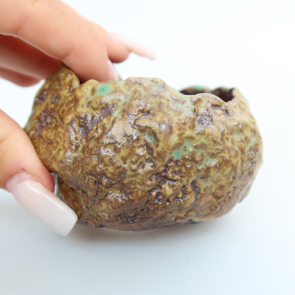 Guscio in ceramica  6,5 x 6,5 x 5,5 cm, colore verde