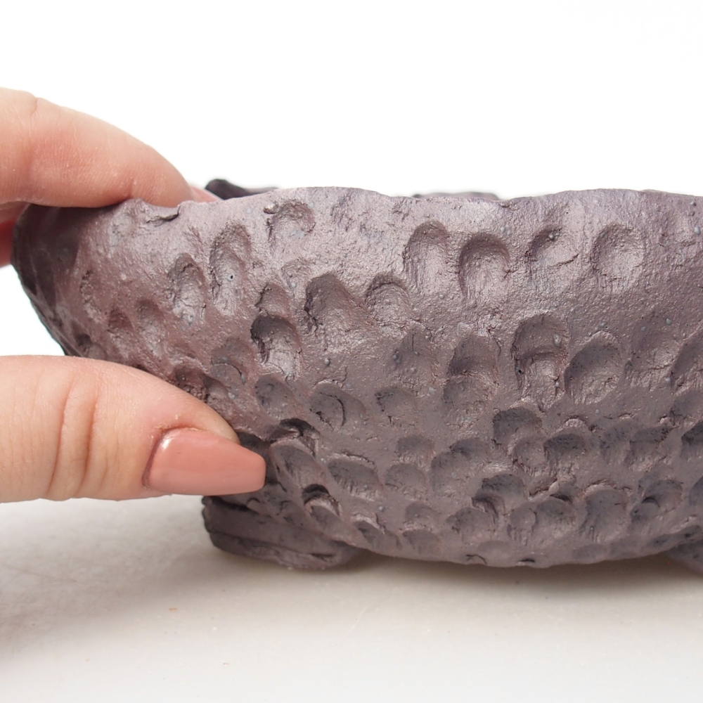 Ciotola bonsai in ceramica 18 x 17 x 6 cm, colore metallo