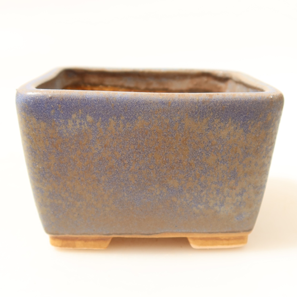 Ciotola bonsai in ceramica 8,5 x 8,5 x 5,5 cm, colore blu