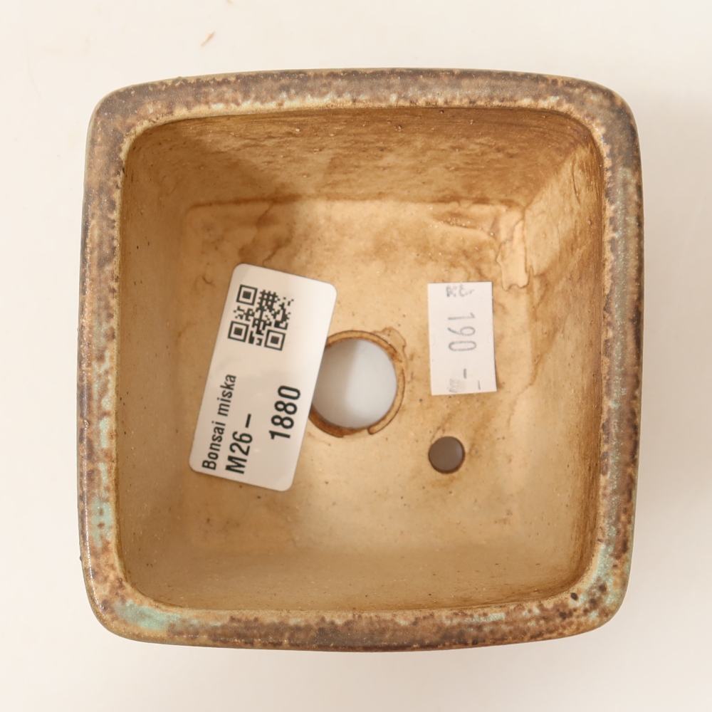 Ciotola bonsai in ceramica 8,5 x 8,5 x 5,5 cm, verde