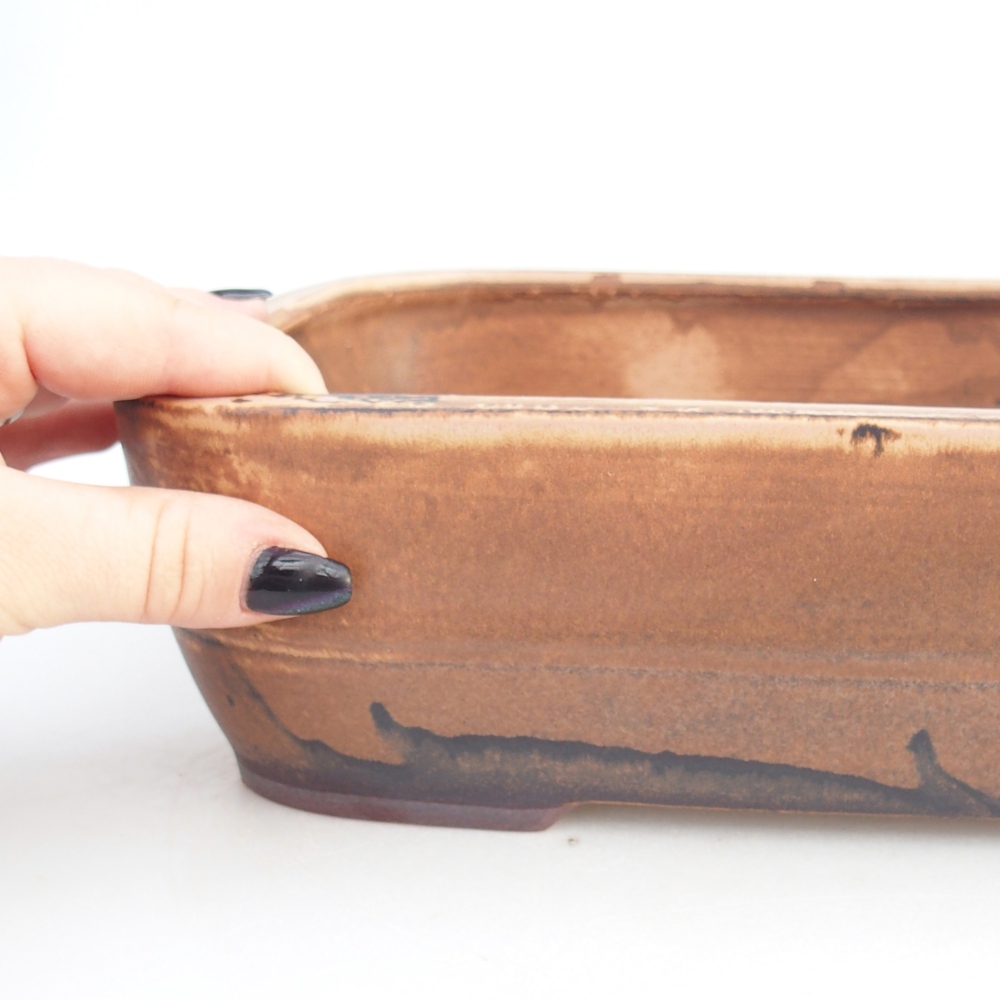 Ciotola bonsai in ceramica 28,5 x 21 x 7,5 cm, rosa