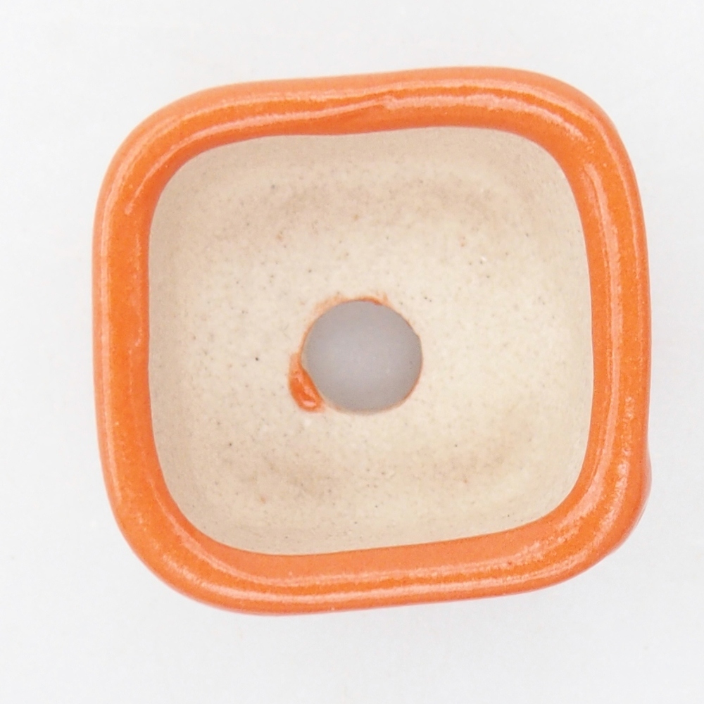 Ciotola per mini bonsai 2,5 x 2,5 x 1,5 cm, arancione