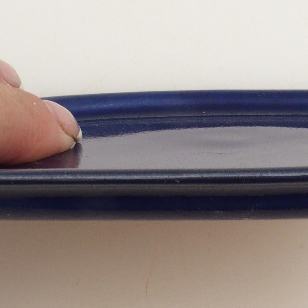 Piattino in ceramica H11 - 11,5 x 9,5 x 1 cm - blu