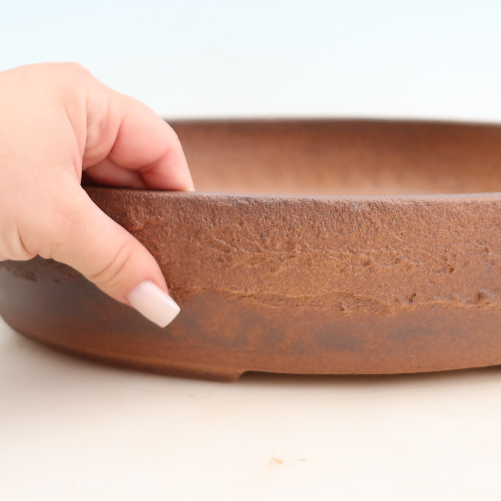 Vaso da bonsai in ceramica 37 x 30 x 7 cm, colore marrone