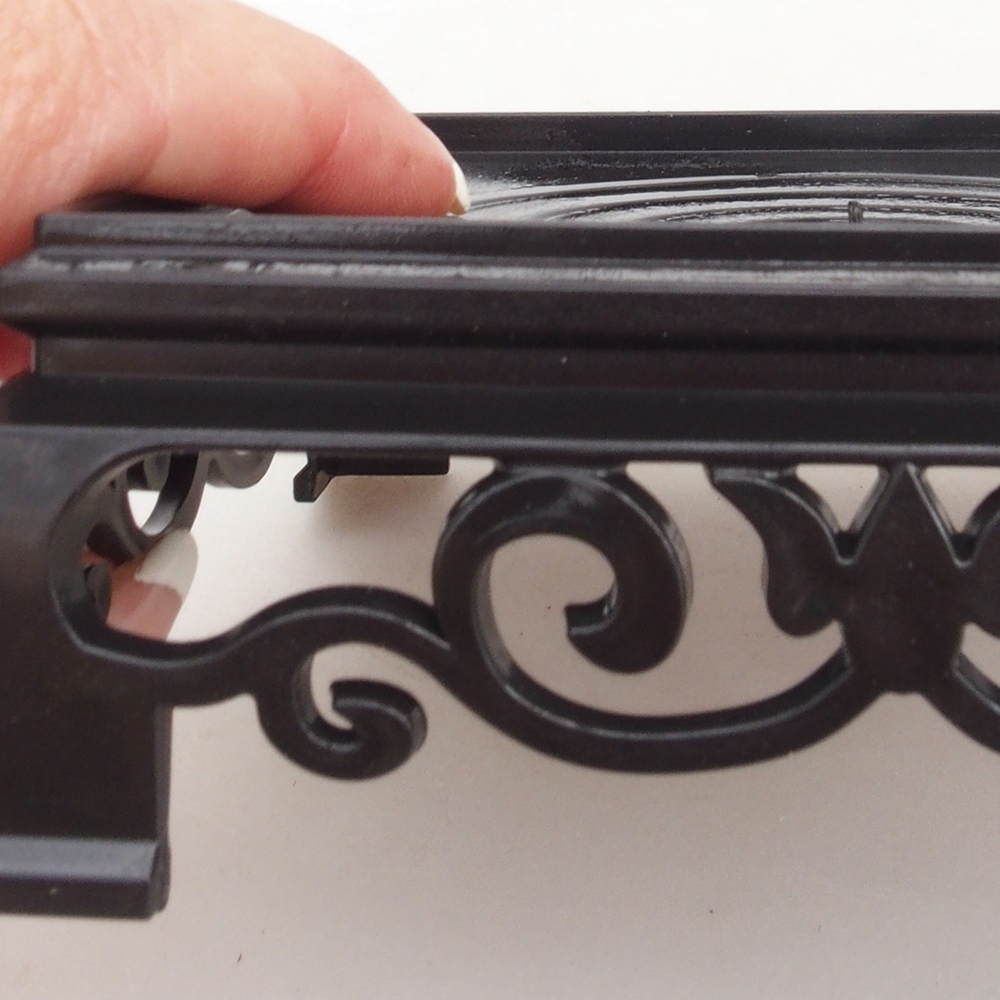 Tavolo bonsai quadrato in plastica 12,5 x 12,5 x 4 cm, colore nero