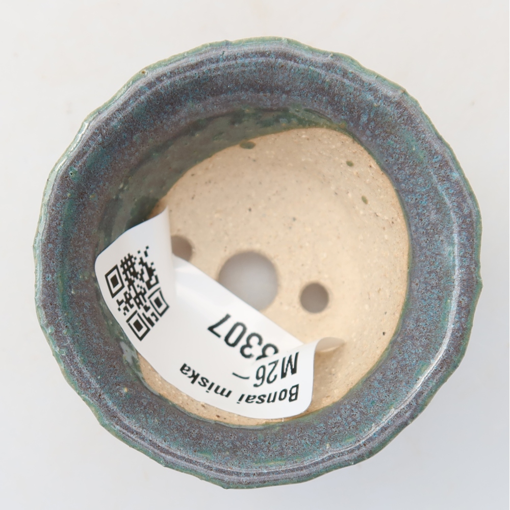 Vaso per bonsai in ceramica 5,5 x 5,5 x 3 cm, colore grigio
