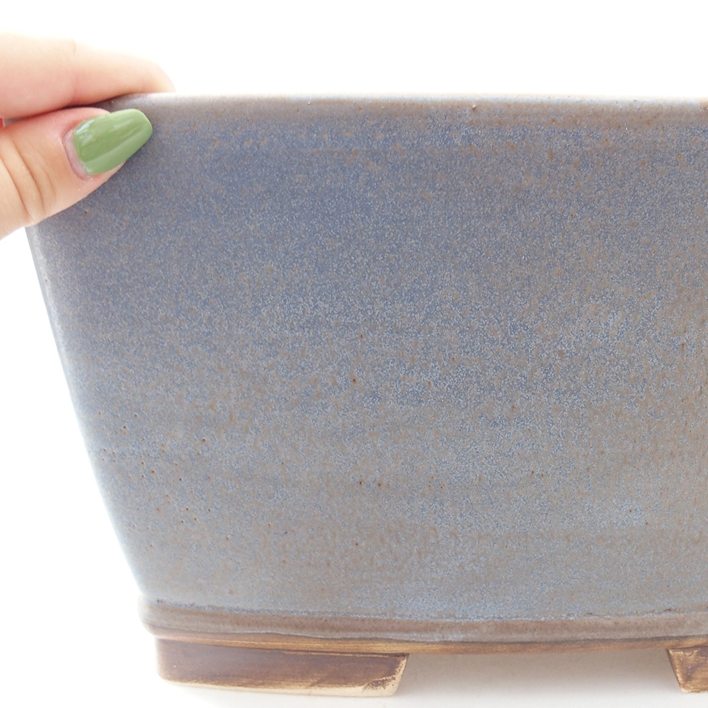 Ciotola bonsai in ceramica 26,5 x 26,5 x 16 cm, colore blu