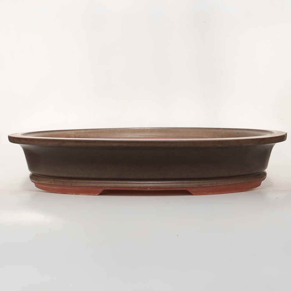 Ciotola in ceramica  46 x 36 x 8,5 cm, colore marrone