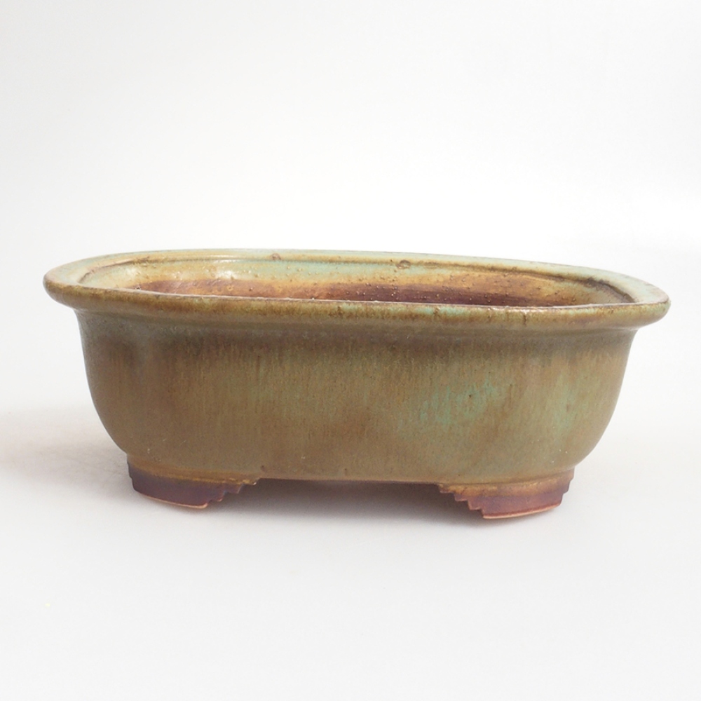 Ciotola per bonsai in ceramica 10 x 8,5 x 4 cm, marrone