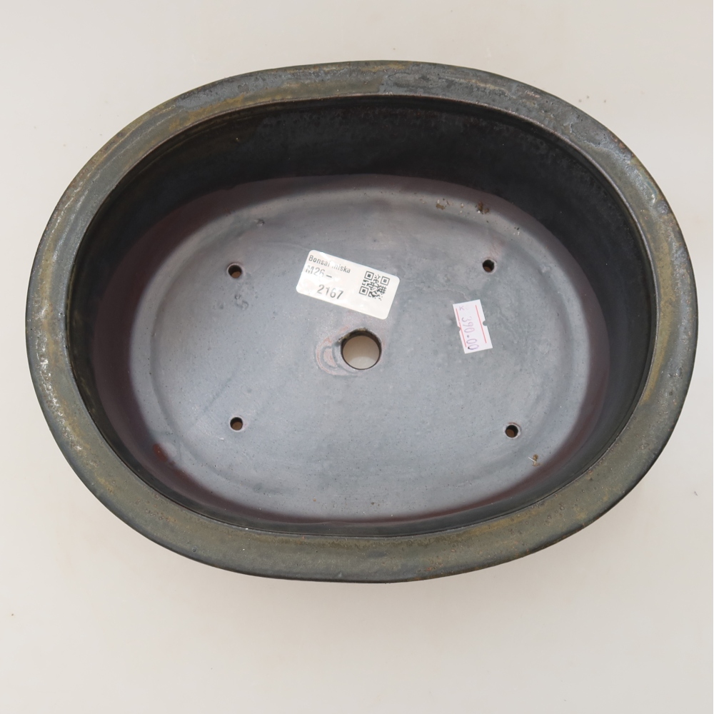 Vaso da bonsai in ceramica 23 x 19 x 8 cm, colore marrone
