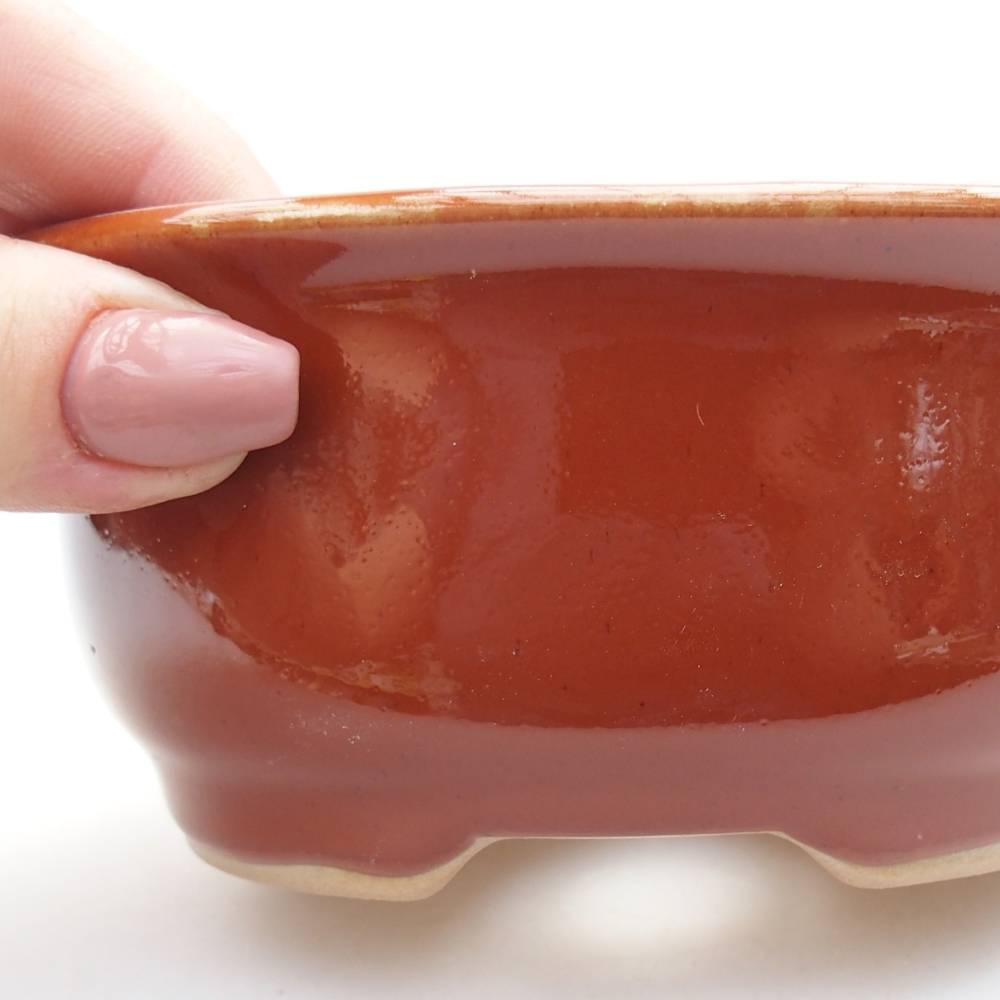 Ciotola per bonsai in ceramica 12 x 10 x 5,5 cm, marrone