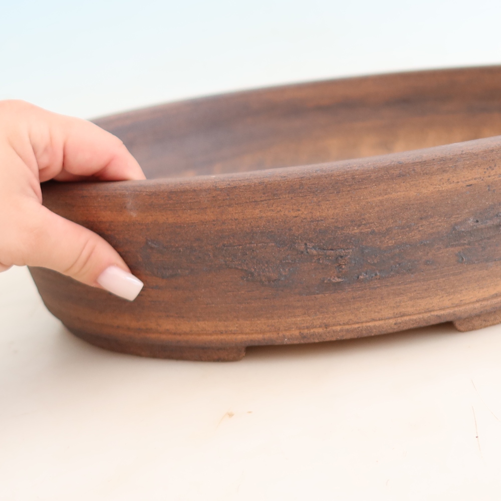 Vaso da bonsai in ceramica 38 x 30,5 x 8,5 cm, colore marrone