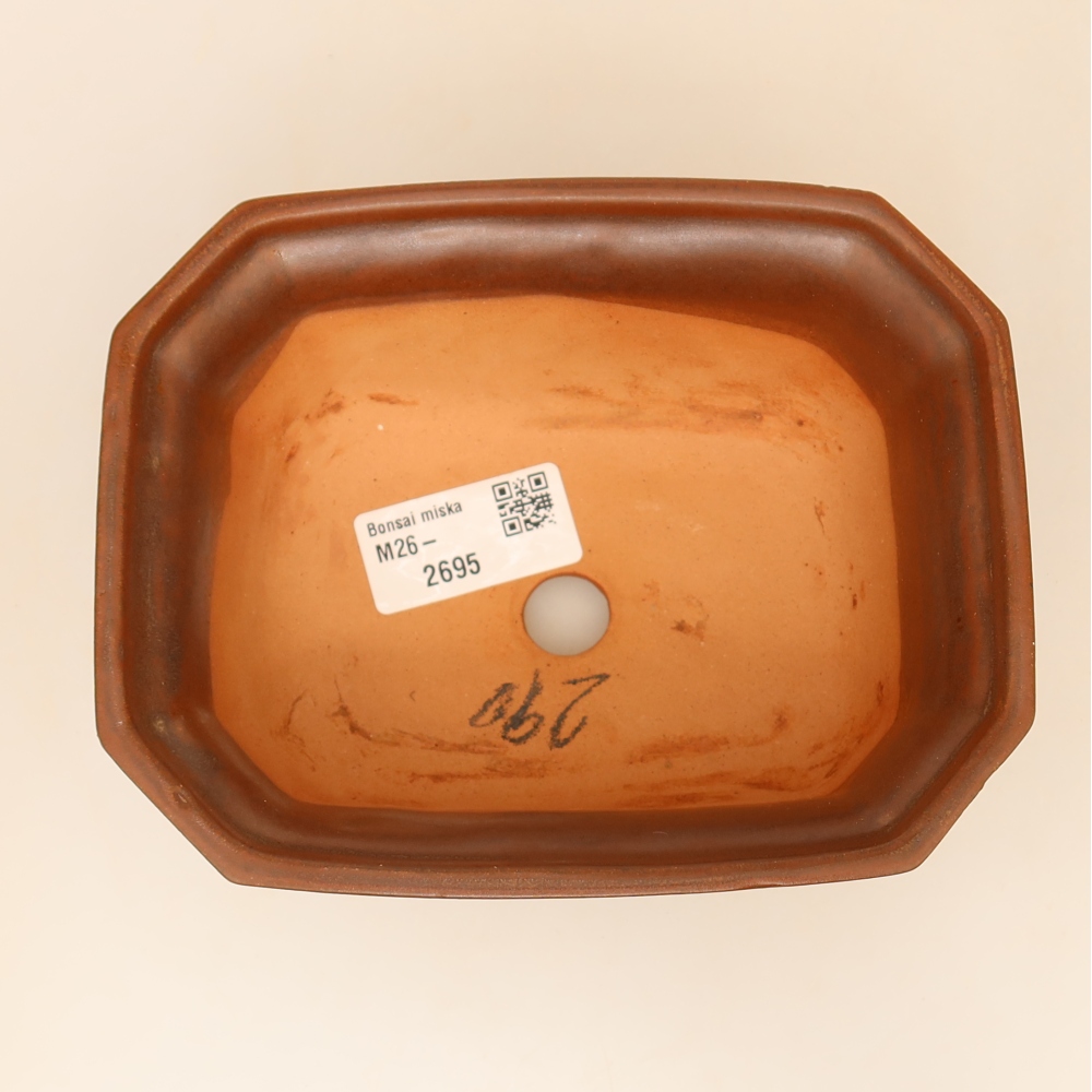 Ciotola in ceramica  15 x 12 x 7 cm, colore marrone