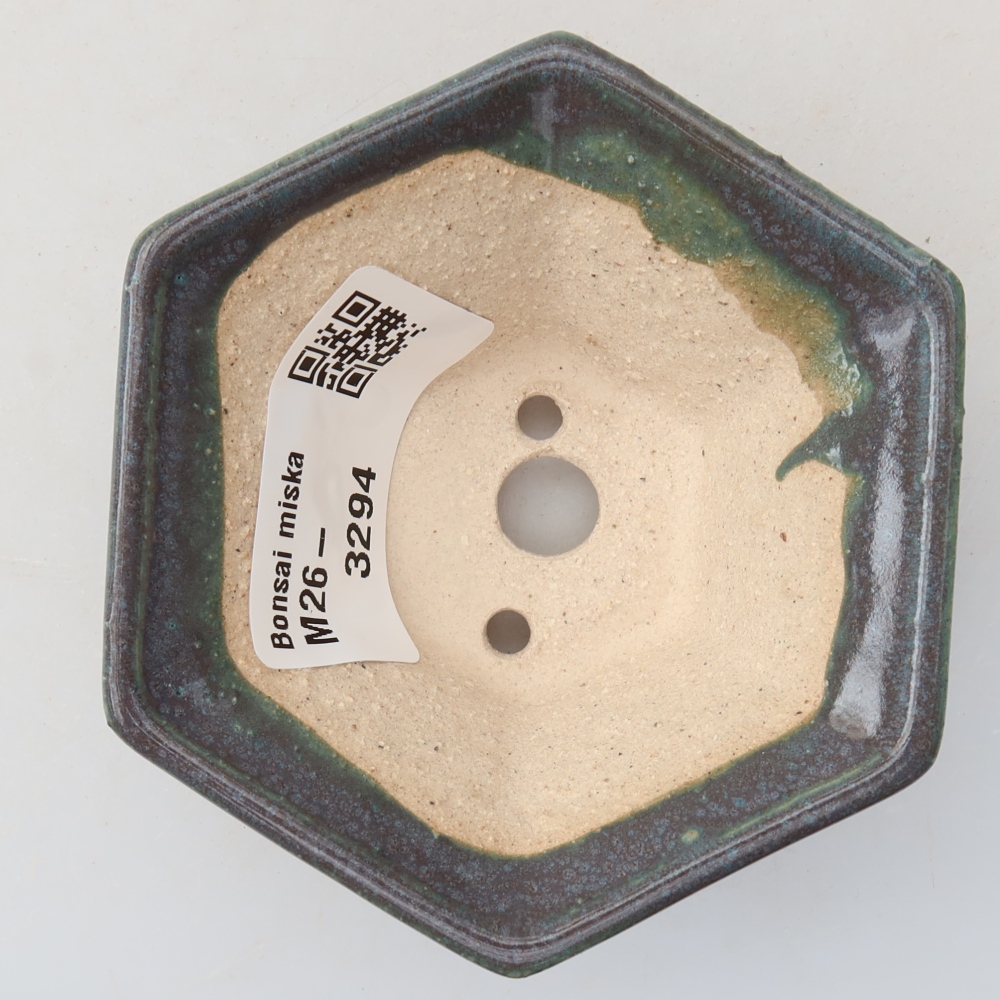 Vaso in ceramica per bonsai 8 x 7 x 3,5 cm, colore grigio