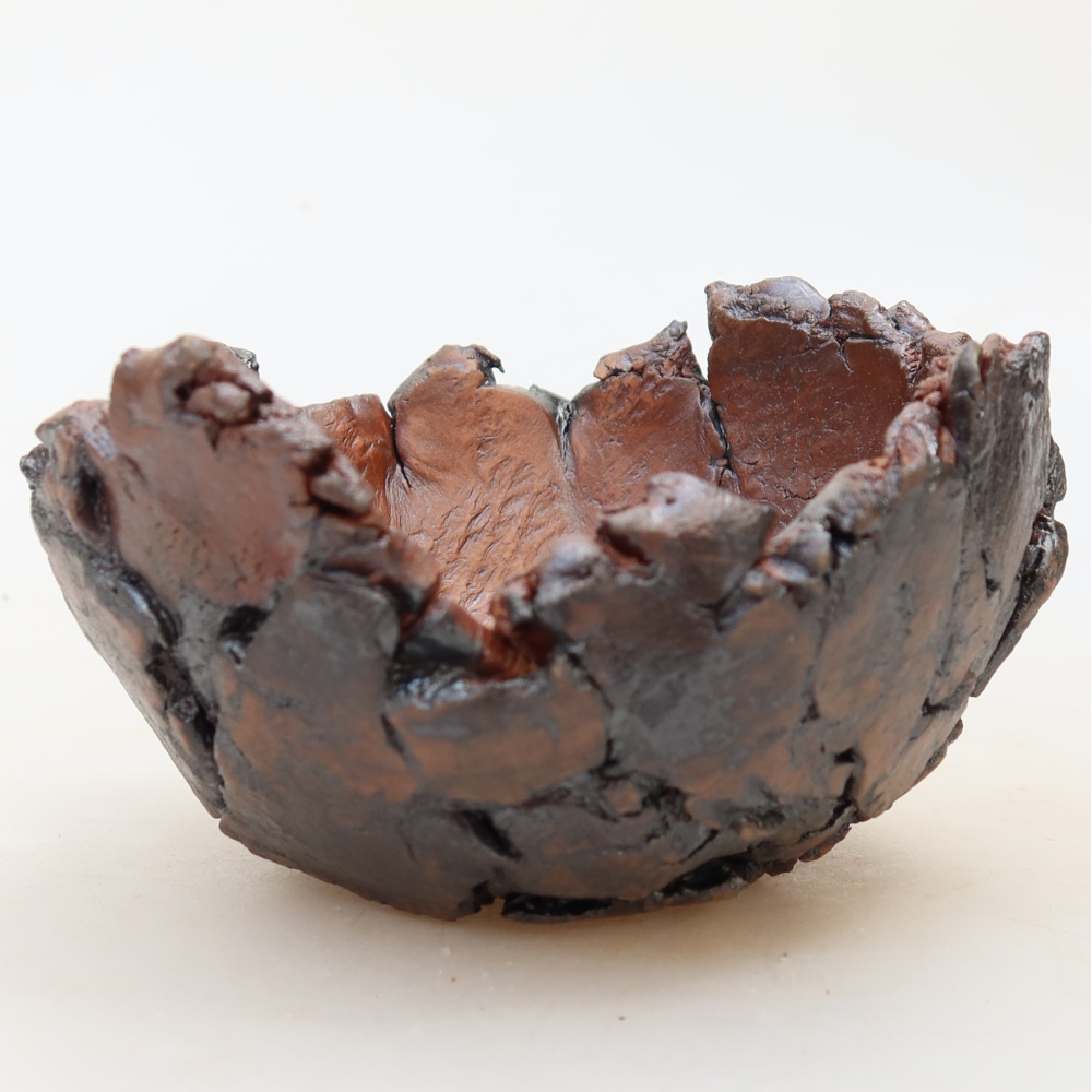 Conchiglia in ceramica 11 x 11 x 7 cm, colore marrone