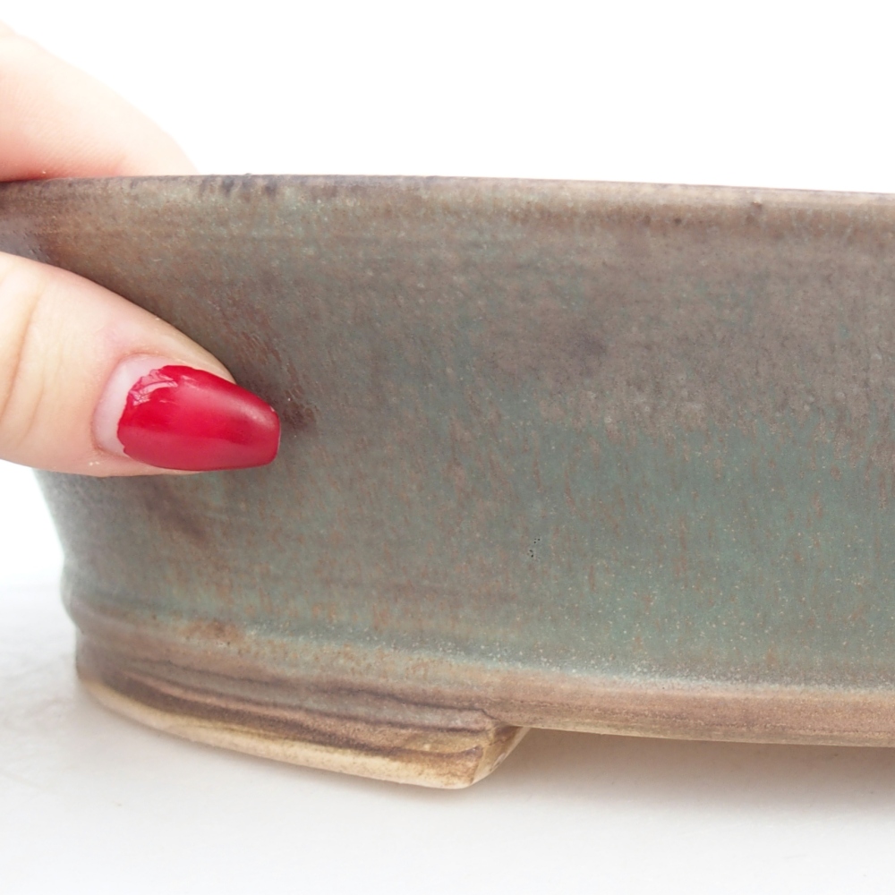 Ciotola bonsai in ceramica 28 x 25 x 6 cm, verde